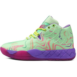 Чоловічі баскетбольні кросівки для студентів, антиковзаючі, зносостійкі, модні спортивні кросівки, великі розміри. Червоно-зелені (45 EU, Lvzi)