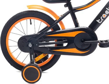 Дитяче велосипед Sun Baby Tiger Tracker 16 дюймів (Neon Orange) з бічними колесами для хлопчиків 2-6 років
