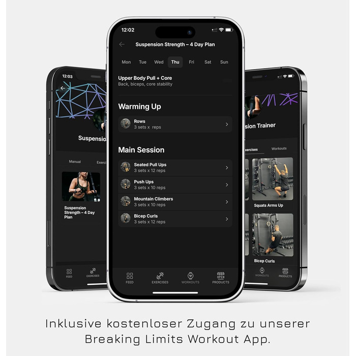 Слінг-тренер Breaking Limits для дому – тренажер для силових вправ – обладнання для силових тренувань – стрічки слінтренера для тренувань всього тіла – фітнес на відкритому повітрі – підвісний тренажер
