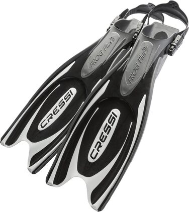 Ласти Cressi Frog Plus для дорослих M/L (41/44) чорний/сріблястий