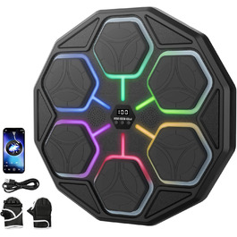 Музичний боксерський тренажер: електронна машина для ударів з Bluetooth, 11 швидкостей, 3 режими, лічильник, подарунок для дорослих та дітей