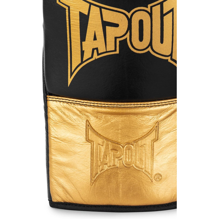 Боксерські рукавички Tapout LOCKHART зі шкіри, чорні/золоті, 10 унцій, 1 пара