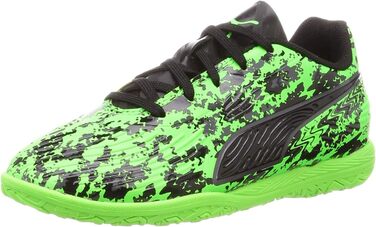 Дитячі футбольні бутси PUMA ONE 19.4 IT Jr Green Gecko Black Gray (32 EU)