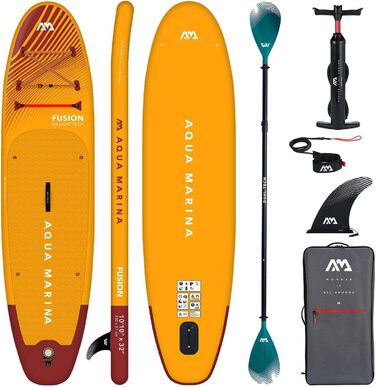 Надувний SUP-борд Aqua Marina Fusion, комплект (330x81x15см), весло Dual-Tech, зелений