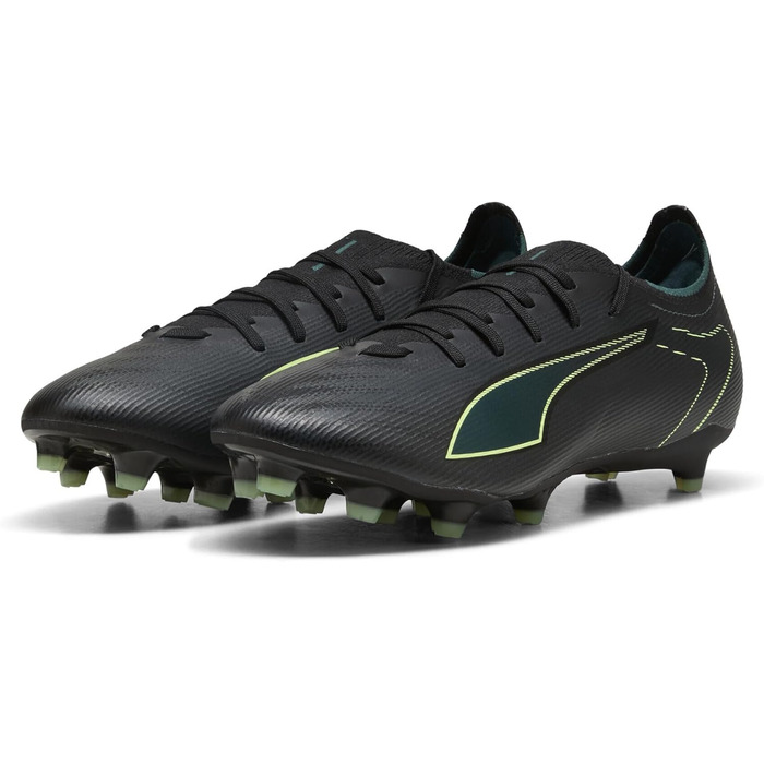 Футбольні бутси PUMA Ultra 6 Match FG/AG 43 EU - Чорний/Зелений (для поля та штучного покриття)