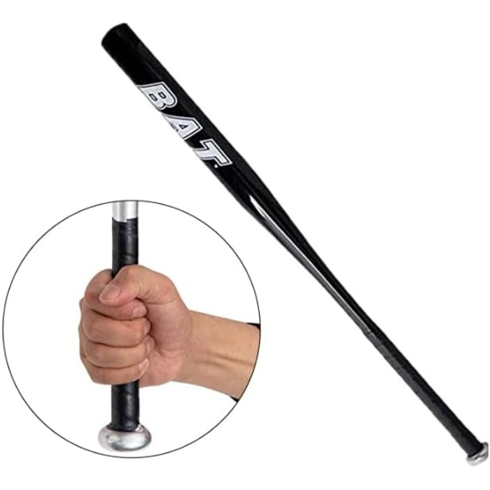 Алюмінієва біта для бейсболу 34 дюйми (86,4 см) багатоколірна, легка, для спорту, сім'ї, молоді та дорослих (чорна)