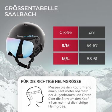 Лижний шолом Black Crevice Saalbach з візором у стилі пілота, для чоловіків і жінок, унісекс, регульований розмір, запасний візор, для сноуборду та лиж