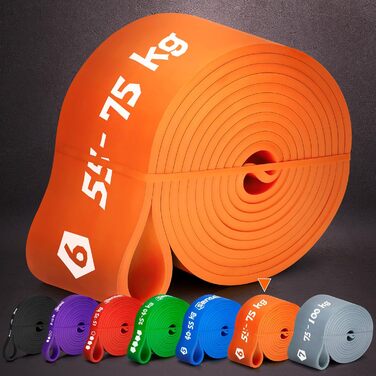 Смуги опору SENSEI® для фітнесу: гумові стрічки для силових тренувань, йоги, реабілітації. Набір 5 шт. (чорний, фіолетовий, червоний, зелений, помаранчевий) з інструкцією