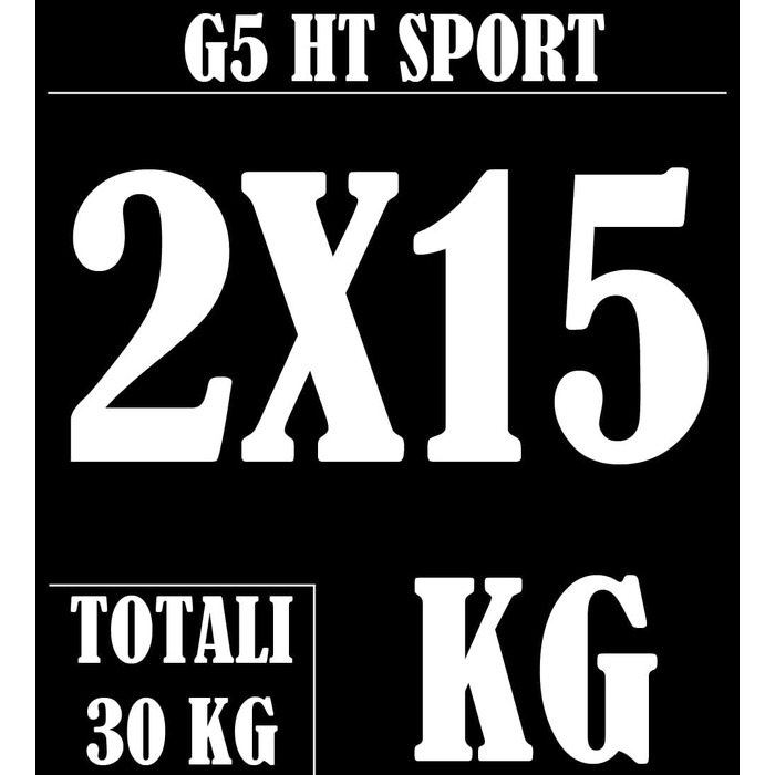 Гантельні диски G5 HT SPORT з чавуну, 25 мм, 2 x 15 кг, для штанги та гантелей, для дому та спортзалу