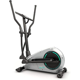 Еліптичний тренажер Bluefin Fitness CURV 2.0 для дому, крос-тренажер, компактний степпер з LCD-дисплеєм, Bluetooth, додатком для смартфона, чорний та сірий