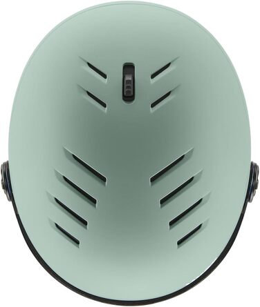Лижний шолом Uvex Wanted Visor для жінок і чоловіків, міцний, з візором, зелений матовий, розмір 54-58 см