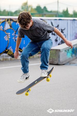 Скейтборд Schildkröt Kicker 31' для початківців, 9-шарове кленове дерево, подвійний кіктейл, ABEC5, зелений малюнок Green Dog