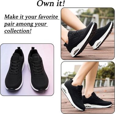 Кросівки для чоловіків Situkeke: бігові, для занять спортом, прогулянок та фітнесу (чорно-білі, 42 EU)