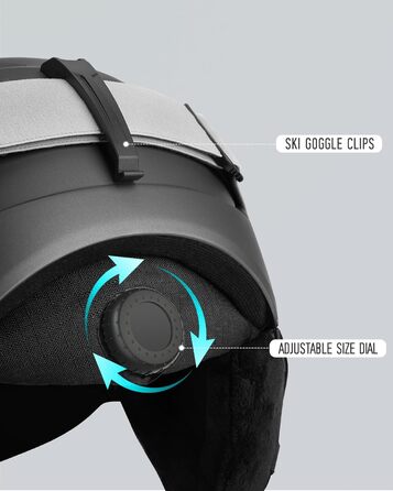 Захисні окуляри для сноуборду та лиж Skihel Set, білі (чорний, L)