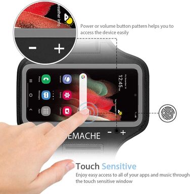 Спортивний браслет для Samsung Galaxy S25/S24/S23/S22/S21 Ultra (5G) JEMACHE, чорний