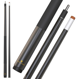 Більярдний кий (2 шт.), 147.3 см, 567 г, з преміум-наконечником 13 мм та ручкою, з графітового композиту