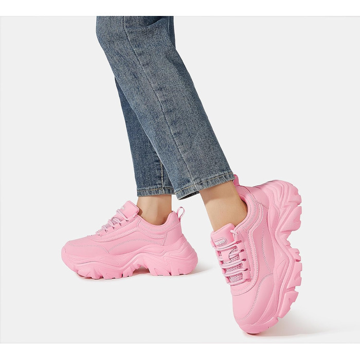 Кросівки жіночі LUCKY STEP Chunky на платформі, рожеві, 37 EU - зручні кеди на підборах