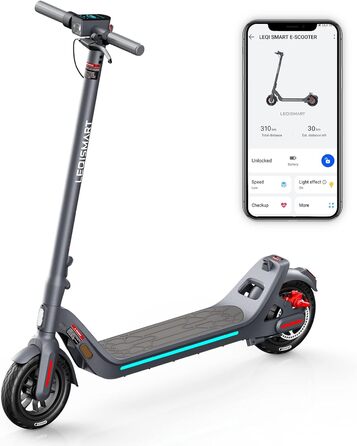Електросамокат LEQISMART, 40 км, 350 Вт, 9'' колеса, 10.4 А·год, APP, для дорослих і підлітків