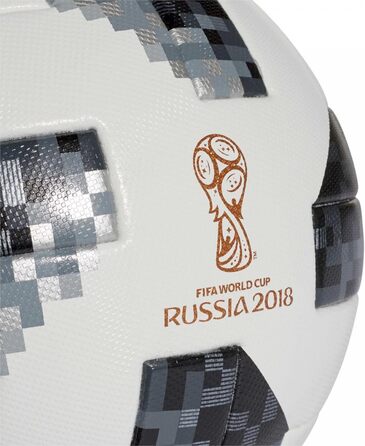 Офіційний футбольний м'яч adidas FIFA World Cup, розмір 5, білий/чорний/сріблястий