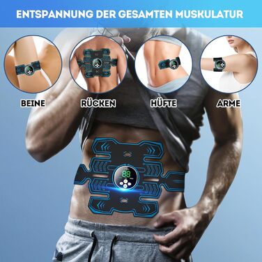 Електричний тренажер для пресу SOARFLY EMS, Unisex, USB-зарядка, 10 режимів, 39 інтенсивностей, для пресу, ніг, сідниць, рук