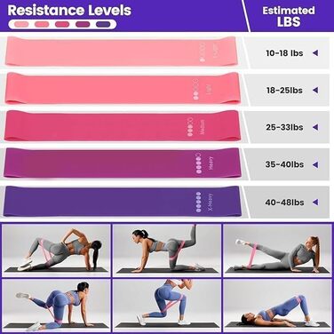 Набір для пілатесу DULCE DOM для дому | 13-ти елементний набір для початківців з фітнес-м'ячем (23 см), еластичними стрічками, кільцем для пілатесу та аксесуарами | Повний фітнес-набір для жінок та початківців, фіолетовий