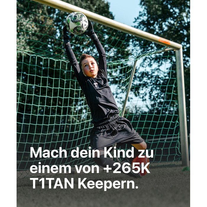 Дитячі футбольні воротарські рукавички T1TAN Fluo Beast Junior 3.0 з захистом пальців, різні розміри та кольори