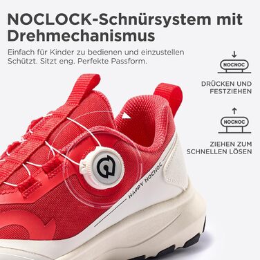 Дитячі кросівки Happy Nochnoc All-MAX для хлопчиків та дівчаток – легкі, дихаючі спортивні кросівки з високою амортизацією для тенісу, відпочинку та тренувань. Кольори: Сакура Роза, Білий, Вогняний Червоний (34 EU)