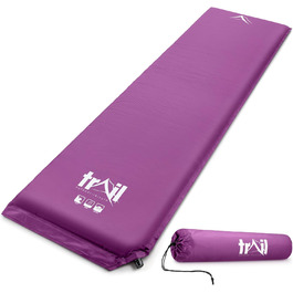 Isomatte Trail Selbstaufblasend з Memory Foam 5 см, ізольований килимок для кемпінгу, фіолетовий колір
