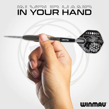 Дартс набір WINMAU Callisto 90% вольфрам, сталевий наконечник, професійний, з крилами та стрижнями, 22-26 г, 3 варіанти