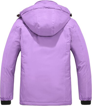 Wantdo Куртка для хайкінгу Daen Berg, водонепроникна вітрозахисна куртка-вітрівка з капюшоном, утеплена, для туризму та активного відпочинку (S, світло-фіолетовий)