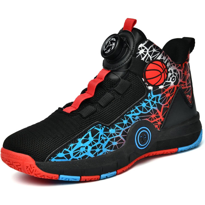 Баскетбольні кросівки Anti Rutsch High Top: легкі, дихаючі, зелені (40 EU, вузька ширина, чорний/синій)