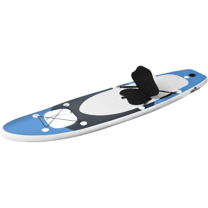 Надувна SUP-дошка vidaXL для дорослих, комплект, 360x81x10 см, морський синій, серфборд для стоячого веслування з веслом