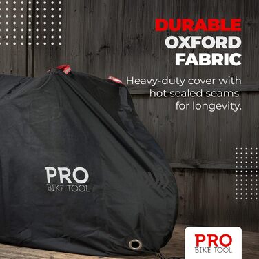 Покриття для велосипеда Outdoor велике – міцний матеріал Ripstop, водонепроникний, захист від УФ-променів для всіх погодних умов. Підходить для гірських, 29er, шосейних, круїзерів та гібридних велосипедів