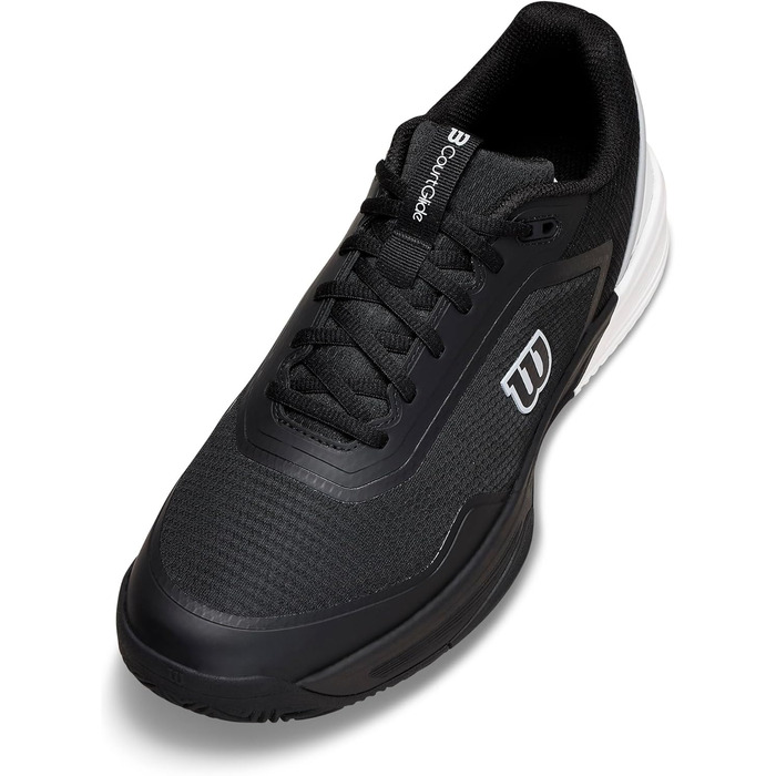 Тенісні кросівки Wilson Courtglide Schwarz WRS339790 (42 EU, Широкий розмір, Чорно-білі)