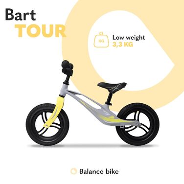 Беговел Lionelo Bart Tour (зелений) – легкий, магнієвий, 12