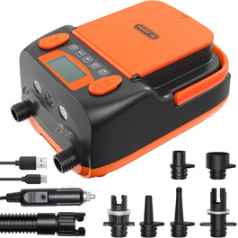 Електричний насос Dr.meter SUP з акумулятором 6000mAh: для SUP-дошок, човнів, наметів, каяків