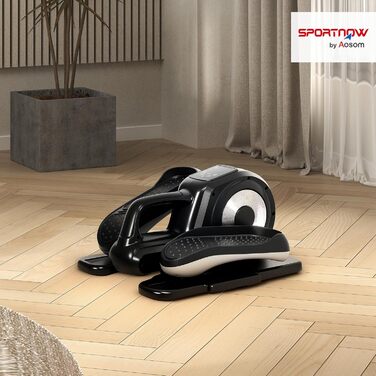 Міні-еліптичний тренажер SPORTNOW під стіл: крос-тренажер для дому з LCD, пультом ДУ та регулюванням швидкості