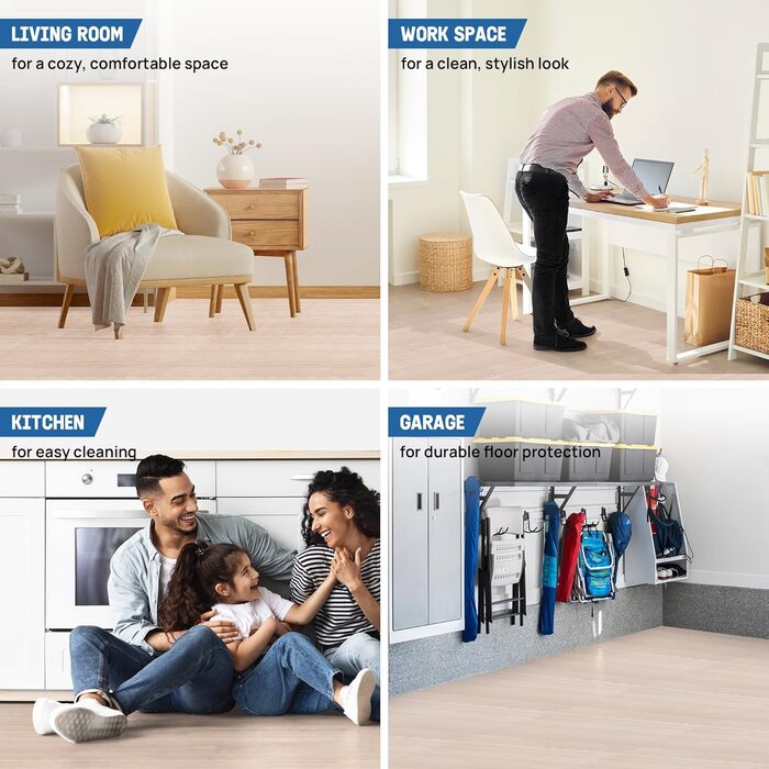 Набір модульних килимків для фітнесу Yes4All (30 шт, 60x60 см) захисний пазл-підлоговий покриття для тренажерів, домашнього залу та гаража, колір: горіх (4.5 м²)