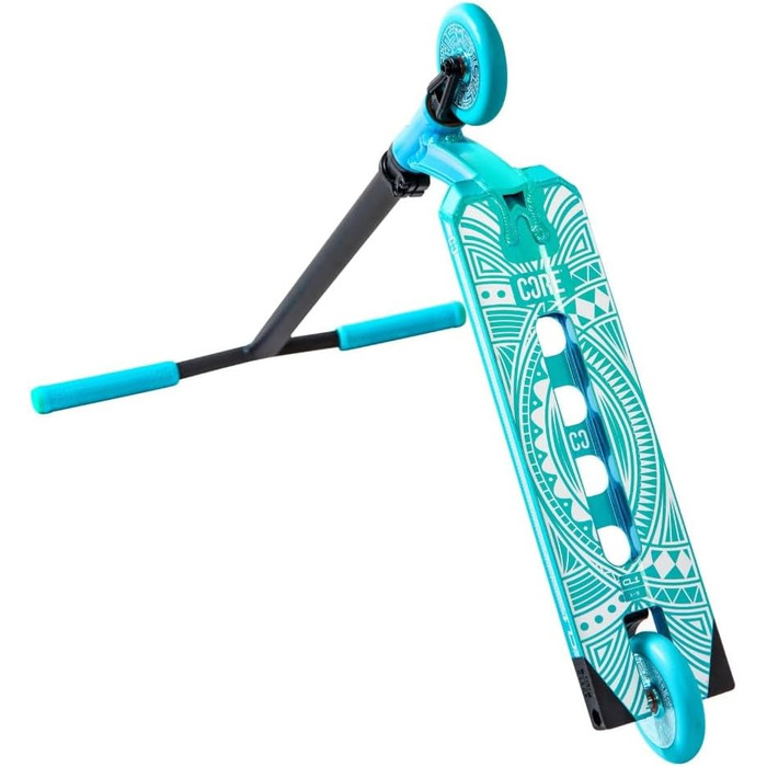 Трюковий самокат CORE Stunt Scooter 110mm, ABEC 9, для початківців та профі, 78-96 см, + стікер Fantic26 (Park CL1, бірюзовий)