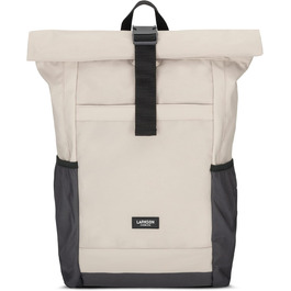 Жіночий рюкзак LARKSON Rolltop No 2, бежево-сірий, для ноутбука 16'' – водостійкий, антивандальний, для школи, університету, роботи, велосипеда, екологічний