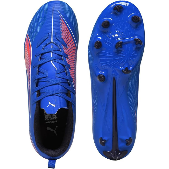 Дитячі футбольні бутси PUMA Ultra 6 Play FG/AG Jr - блакитно-біло-червоні (29 EU)