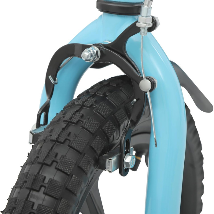 Дитячий велосипед 12 дюймів з додатковими колесами, кошиком, регульованим сидінням та кермом, двома гальмами, міцним рамою, для хлопчиків та дівчаток 2-5 років, з пляшкою для води та дзвіночком