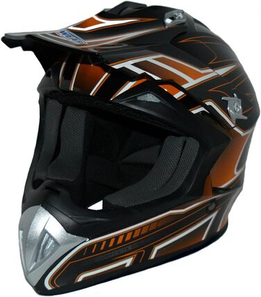 Шолом захисний protectWEAR Otorradhel Otorocrosshel Endurohel ATT FS-603-SW, оранжевий, розмір XXL