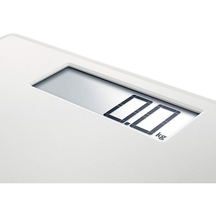 Електронні ваги для зважування Soehnle Style Sense Safe 100, з великою LCD-індикацією, нековзні ніжки, плоский дизайн, білі