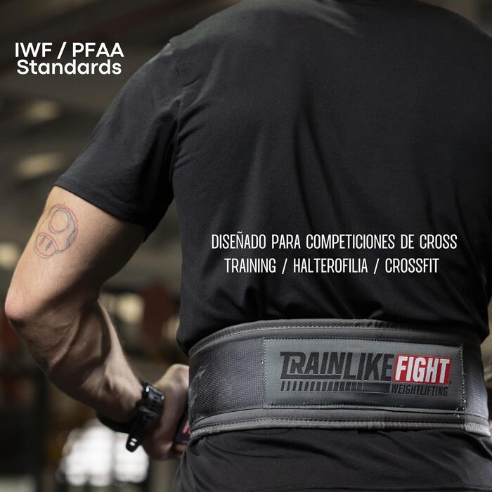 Пояс для важкої атлетики TRAINLIKEFIGHT, функціональний, для фітнесу, зі стійкою підтримкою попереку, синій Cookie Blue
