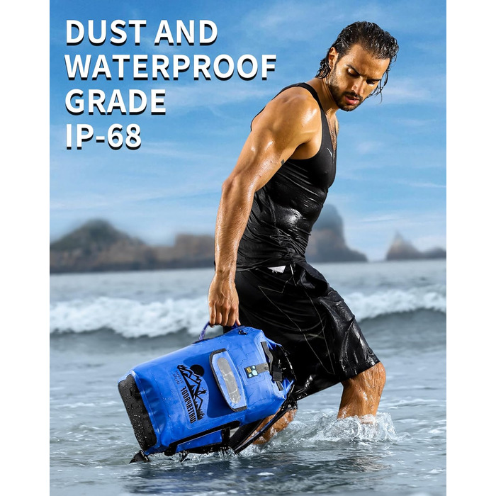 Водонепроникний рюкзак IDRYBAG Dry Bag 40L, 30L, для каякінгу та водних видів спорту (Блакитний)