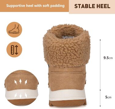 Чобітки жіночі зимові Mishansha, утеплені, неслизькі, розмір 36-42 (колір: коричневий, 40 EU)