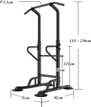 Power Tower DlandHome: багатофункціональна турнікова станція для дому, регульована висота 155-230 см