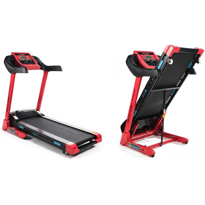 Біговий тренажер ECODE® складаний з DSA Double Shock Absorber, нахилом, Bluetooth та LCD-дисплеєм. 12 програм, опціональний масажер