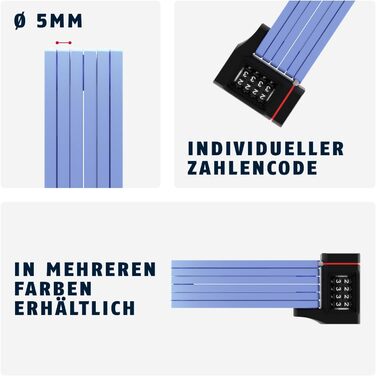 Замок велосипедний ABUS Bordo uGrip 5700C SH з кріпленням, 80 см, кодовий, рівень захисту 7